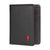 Bifold Leather Wallet (with RFID Protection) - Black with Red Detail