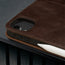 Camera cutout on the Dark Brown Leather Case for Apple iPad Air 13