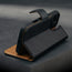 Stand function of the Black TORRO Signature Leather Case for iPhone 16 Pro