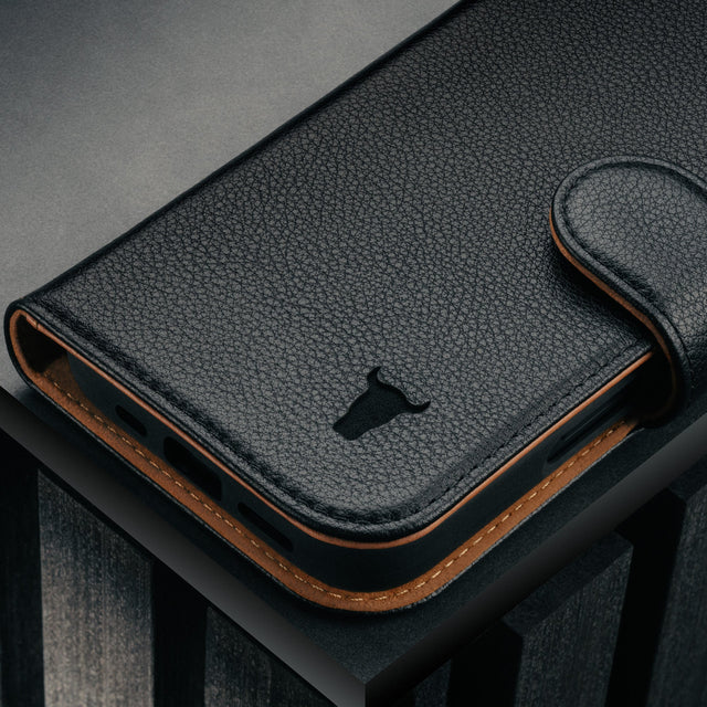 Black Leather Detachable Case for iPhone 17 Air