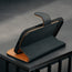 Stand function of the Black Leather Detachable Case for iPhone 17 Air