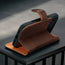 Stand function of the Dark Brown Leather Detachable Case for iPhone 17 Pro