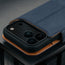 Camera cutout on the Nubuck Blue Detachable Case for iPhone 17 Pro