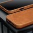 Slimline Light Brown / Tan Leather Bumper Case for iPhone 17 Pro Max