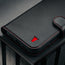 Black with Red Detail Leather Detachable Case for iPhone 17 Pro Max