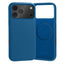 Slimline Cobalt Blue Leather Bumper Case for iPhone 17 Pro