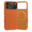 Slimline Orange Leather Bumper Case for iPhone 17 Pro