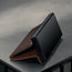 Integrated stand function of the Dark Brown Leather Case for Samsung Galaxy Z Fold7