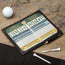 Detachable scorecard holder from the Black with Red details Golf Scorecard Holder and Yardage Book Cover