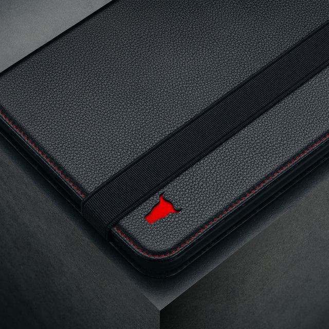 Apple Pencil with the Black Leather (with Red Stitching) Case for iPad mini 6 (2021)