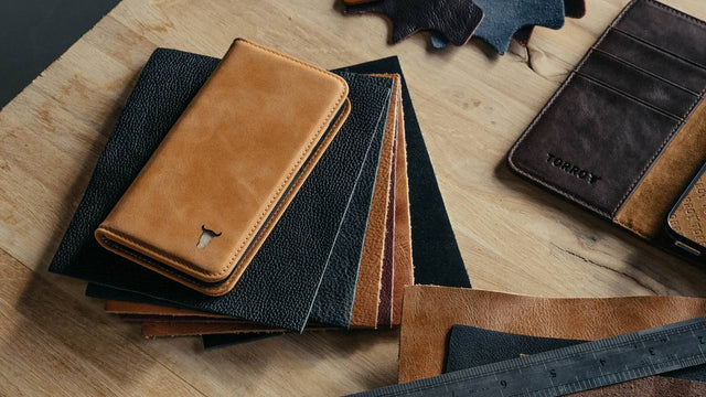 TORRO Leather Phone Case and Leather Samples