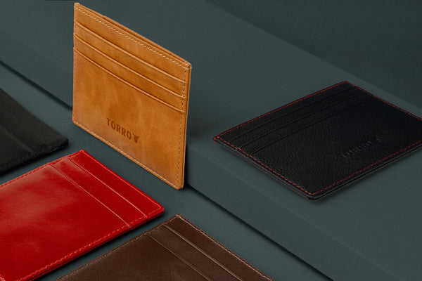 Premium Leather Card Holders in multiple colours