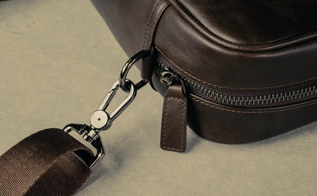 Leather Crossbody Shoulder Bag Feature Focus