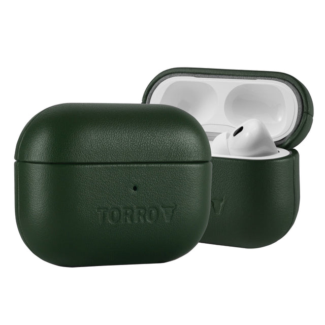 Green Leather AirPods Pro Case Cover (1st & 2nd Generation)