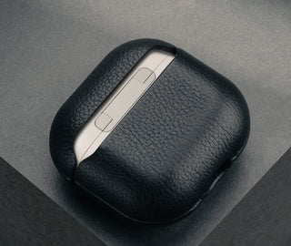 Back of the Black Leather Case for AirPods (4th Gen)