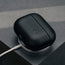 Black Leather AirPods Pro Case Cover (1st & 2nd Generation) Charging