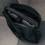 Multiple storage sections in the Black Leather Laptop Briefcase Bag
