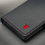 Close up of the Premium Black with Red Detail Leather Case for Samsung Galaxy Z Fold8 Ultra