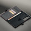 Card slots inside the Black with Red Detail Leather Case for Samsung Galaxy Z Fold8 Ultra