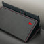Integrated stand function on the Black with Red Detail Leather Case for Samsung Galaxy Z Fold8 Ultra