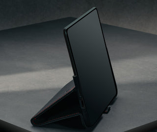 Black with Red Detail Leather Case for Google Pixel 10 Pro Fold