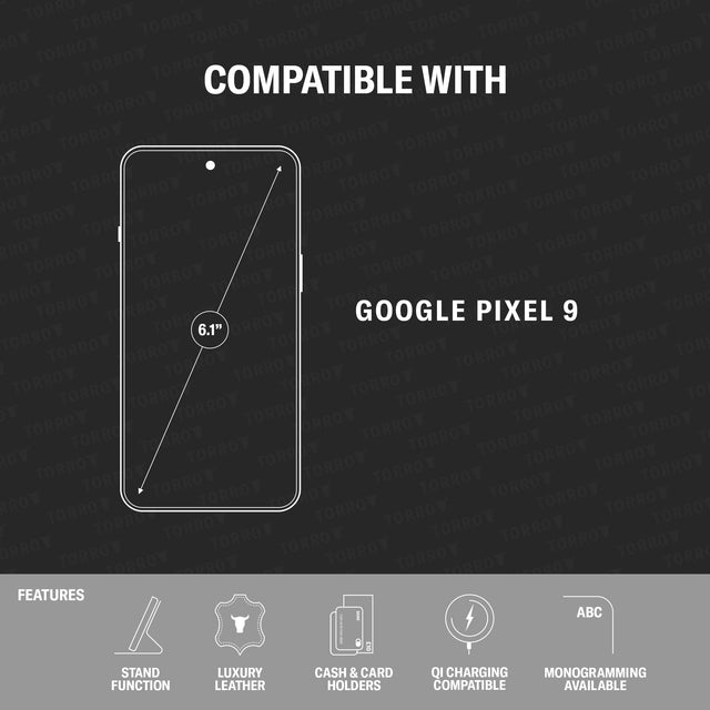 Compatibility of the Black with Red Detail Leather Wallet Case for Google Pixel 9