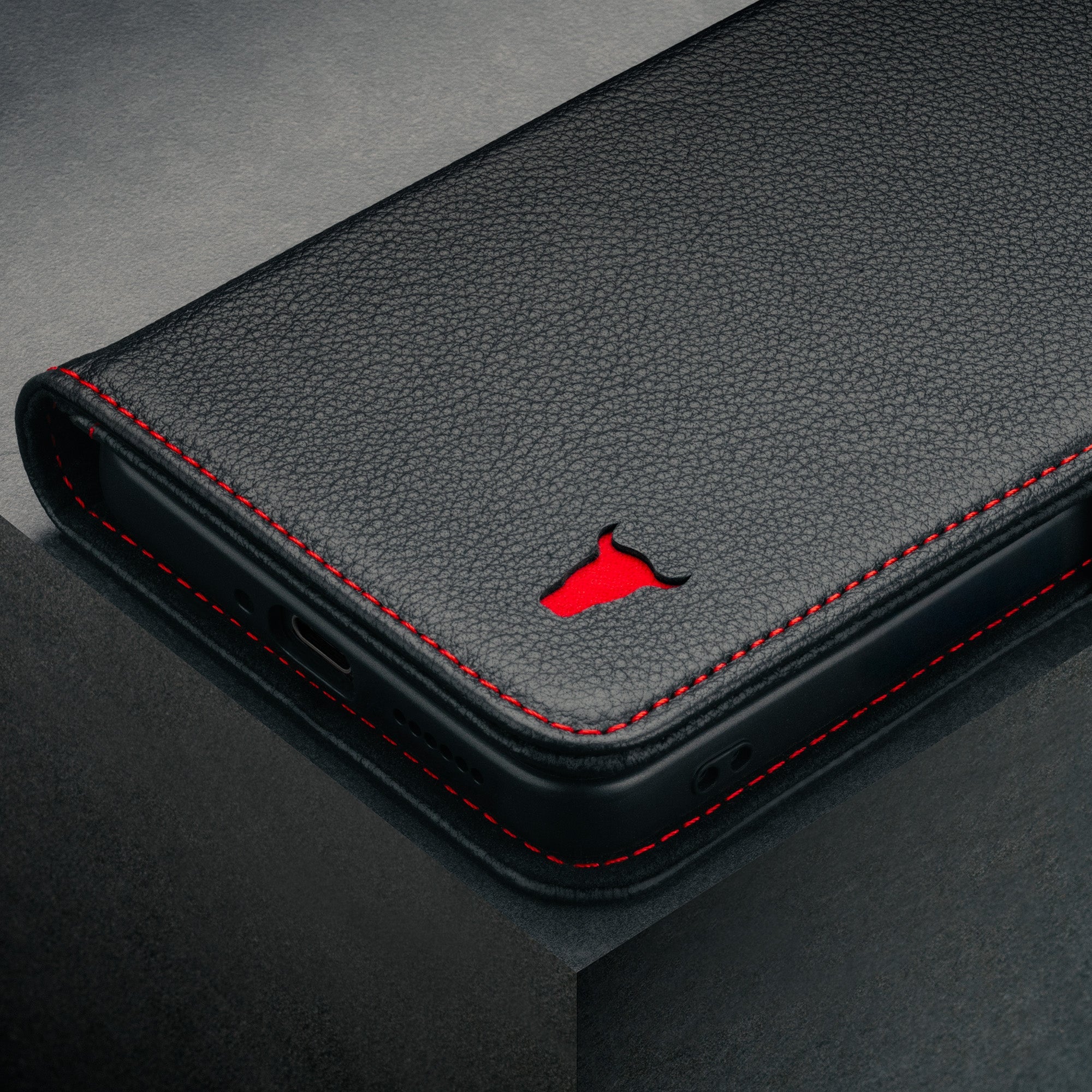 Cover Flip In Pelle PU Per Honor 9A - Custodia A Libro Con Interno In Silicone TPU - Retro Rosso