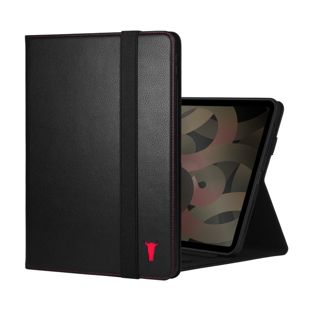 Black Leather (with Red Stitching) Case for iPad Air 11