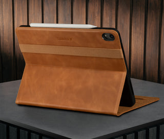 Stans function of the Tan Leather Case for iPad Air 11"