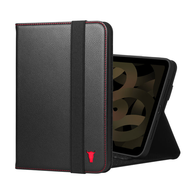 Black Leather (with Red Stitching) Case for iPad mini 6 (2021)