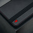 Close up of the Black with Red Detail Leather Case for Apple iPad Mini 8