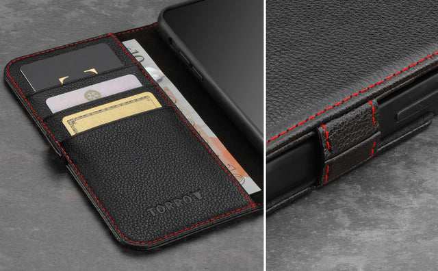 iPhone 12 Mini Leather Case (with stand function) Feature Focus