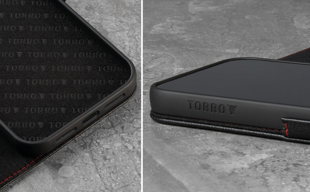 iPhone 13 Pro Leather Case (with stand function) Feature Focus