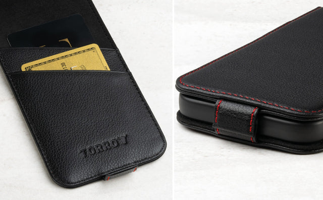 Apple iPhone 14 Leather Flip Case (MagSafe Charging) Feature Focus