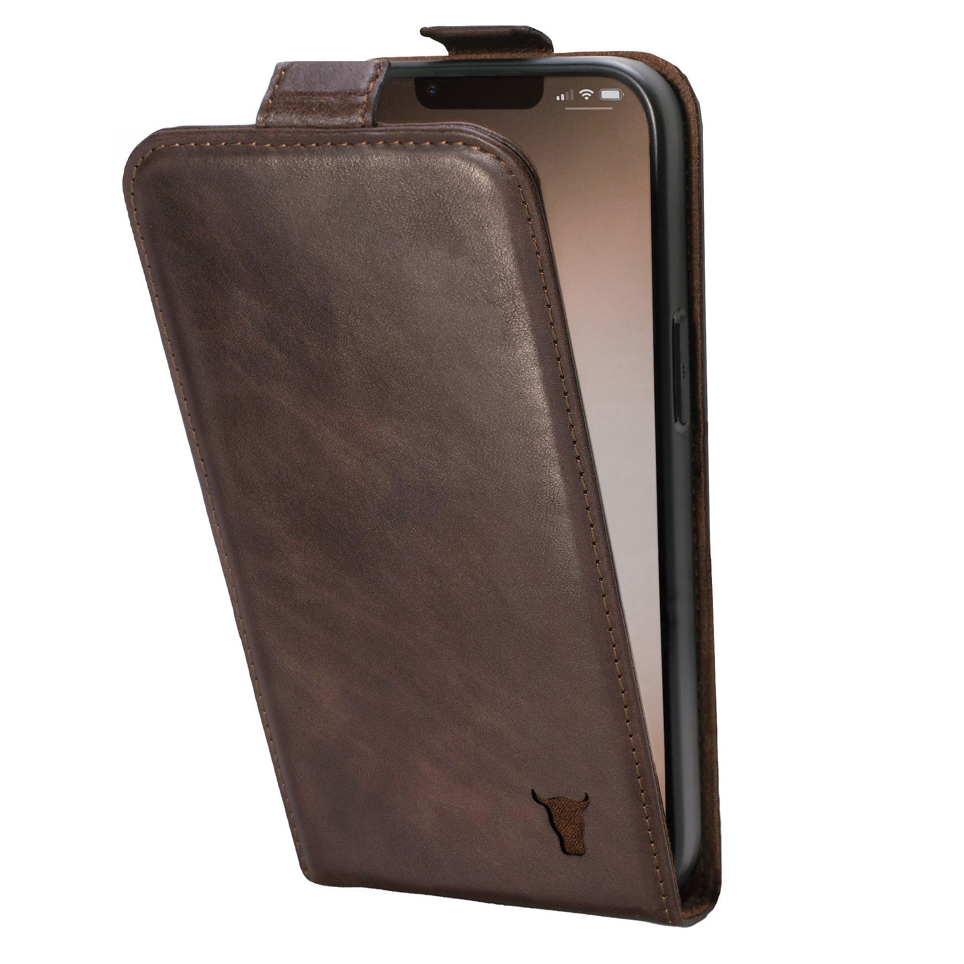 Portefeuille Téléphone Travelon, Cuir Marron, Fermeture Magnétique, Mains Libres, Neuf
