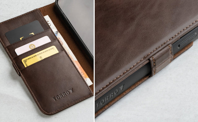 iPhone 14 Plus Leather Case (with stand function) Feature Focus