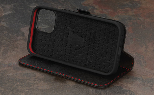 iPhone 15 Plus Leather Wallet Case (with Stand Function) Feature Focus