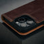 Dark Brown TORRO Signature Leather Case for iPhone 16 Pro