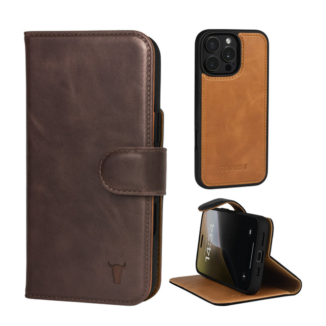 TORRO iPhone 16 Pro 2-in-1 Leather Wallet Case (with Detachable Cover & MagSafe Compatible) TORRO iPhone 16 Pro 2-in-1 Leather Wallet Case (with Detachable Cover & MagSafe Compatible)