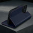 Stand function of the Navy Blue Leather Case for iPhone 16 Pro Max