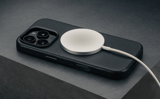 iPhone 16 Pro Leather Slimline Bumper Case (MagSafe Compatible) Feature Focus