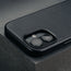 Camera cutout on the Black Leather Slimline Bumper Case for iPhone 16