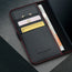 Card slots inside the Black with Red Detail Leather Case for iPhone 16