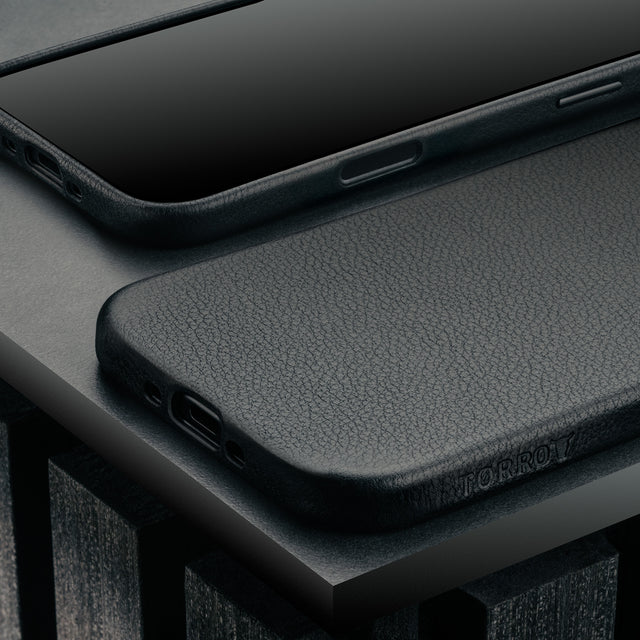 Black Leather Bumper Case for iPhone 17 Air