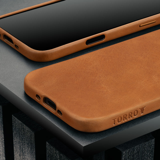 Tan Leather Bumper Case for iPhone 17 Air