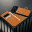 Card holder and detachable cover of the Dark Brown Leather Detachable Case for iPhone 17 Pro