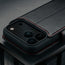 Camera cutout on the Black with Red Detail Leather Detachable Case for iPhone 17 Pro Max