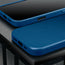 Slimline Cobalt Blue Leather Bumper Case for iPhone 17 Pro