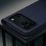 Camera cutout on the Navy Blue Leather Case for iPhone 17 Pro