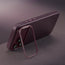 Stand function of the Dark Cherry Leather Bumper Case (with Camera Stand) for iPhone 18 / 17 Pro Max
